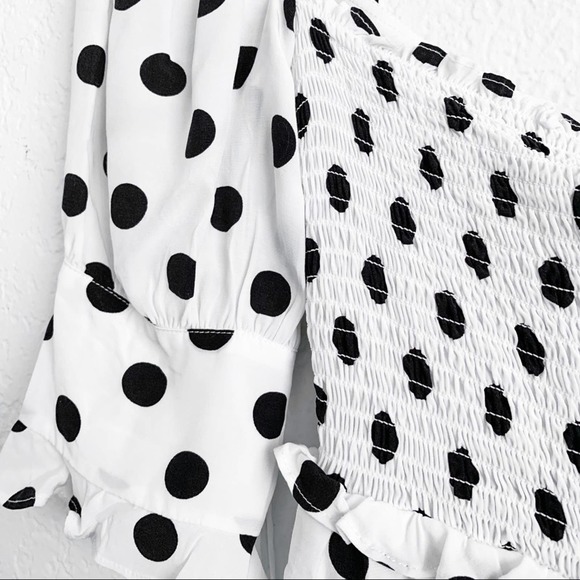 FOR LOVE & LEMONS lexington polka dot romper, s - Picture 9 of 13